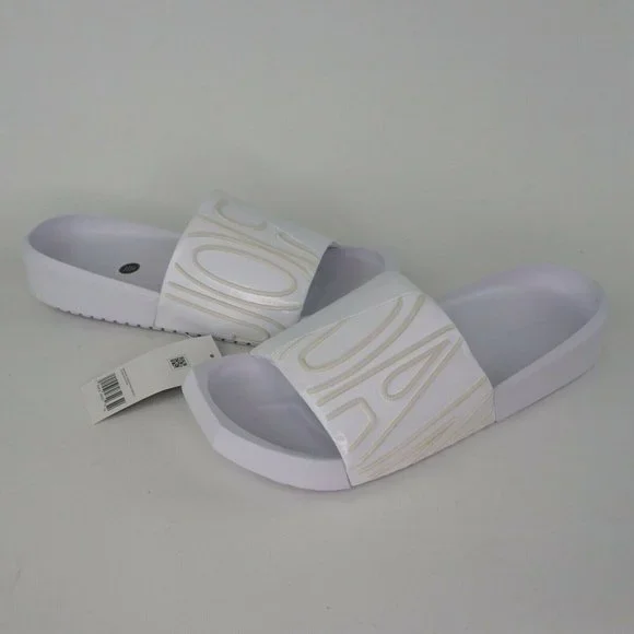 Women's Sandals Nike Jordan NOLA Slide Slippers Slides White - Picture 7 of 12